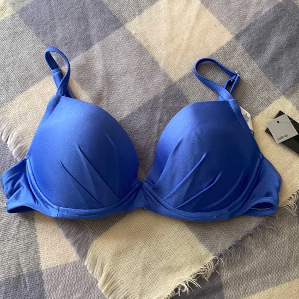 Missimo Blue Padded Bikini Top